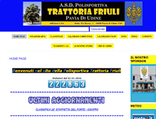 Tablet Screenshot of polisportivatrattoriafriuli.com